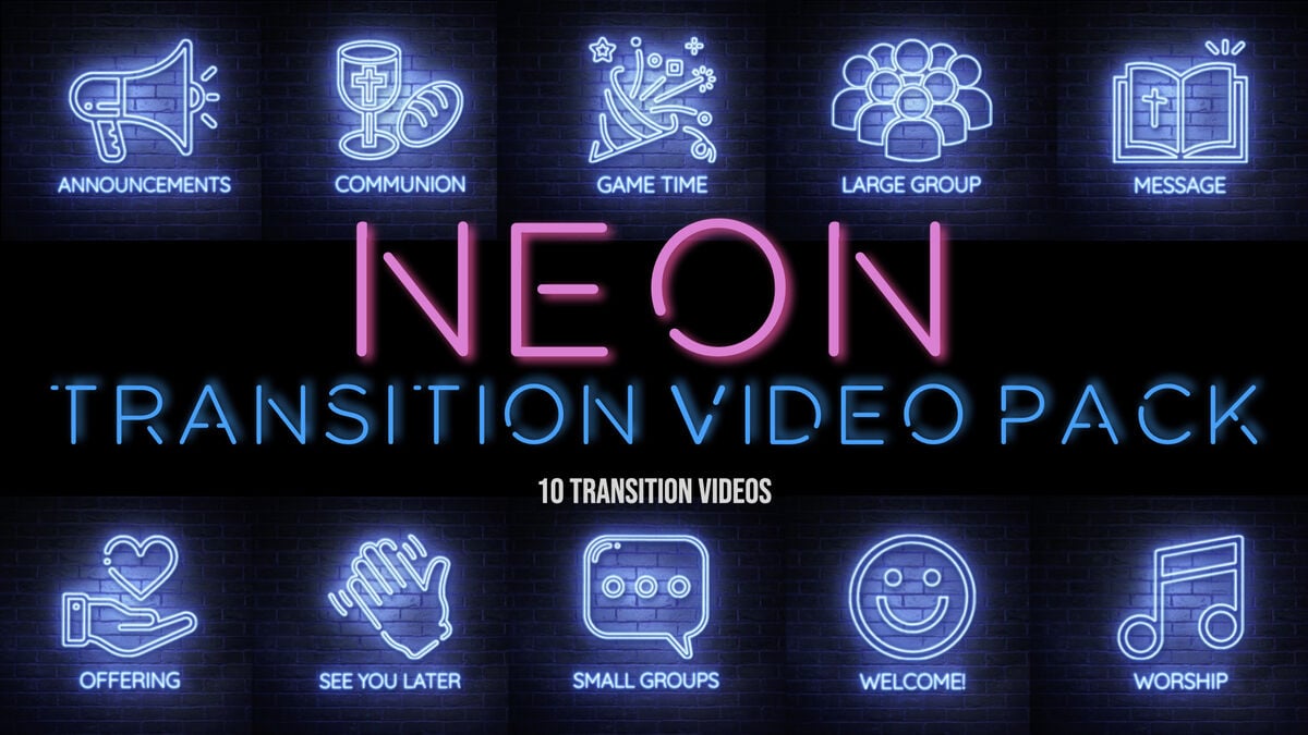 Neon Transition Video Pack image number null